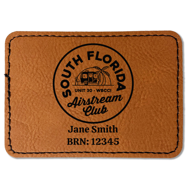 South Florida Airstream Club Logo Leatherette Patches - Rectangle