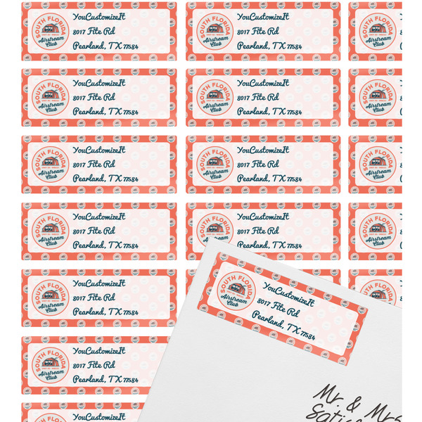 South Florida Airstream Club Logo Mailing Label on Envelope - Multiple Labels