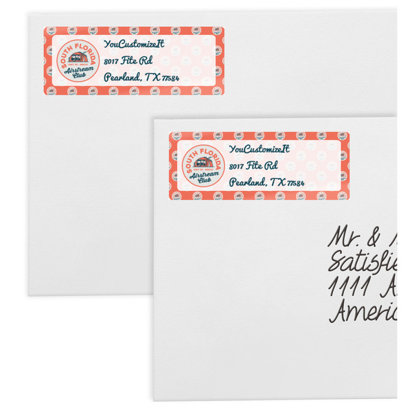 South Florida Airstream Club Logo Mailing Labels - Double Stack Close Up