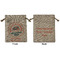 South Florida Airstream Club Logo Burlap Gift Bag - Medium -Double-Sided