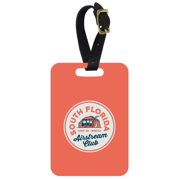 Custom South Florida Airstream Club Logo Metal Luggage Tag