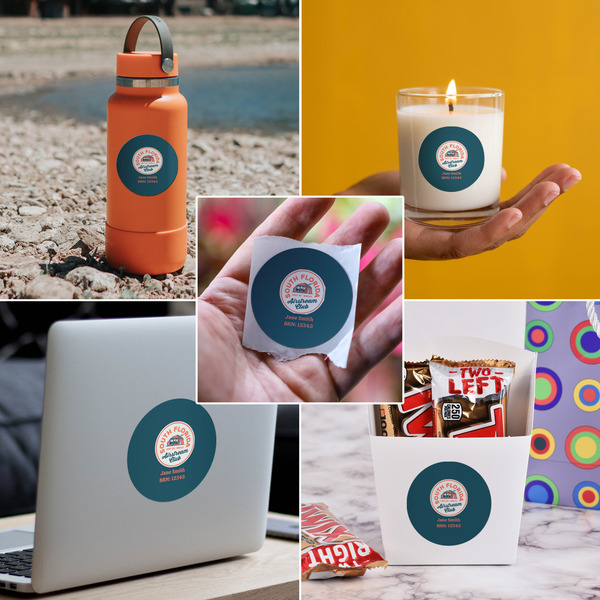 South Florida Airstream Club Logo Multipurpose Round Labels - In Context