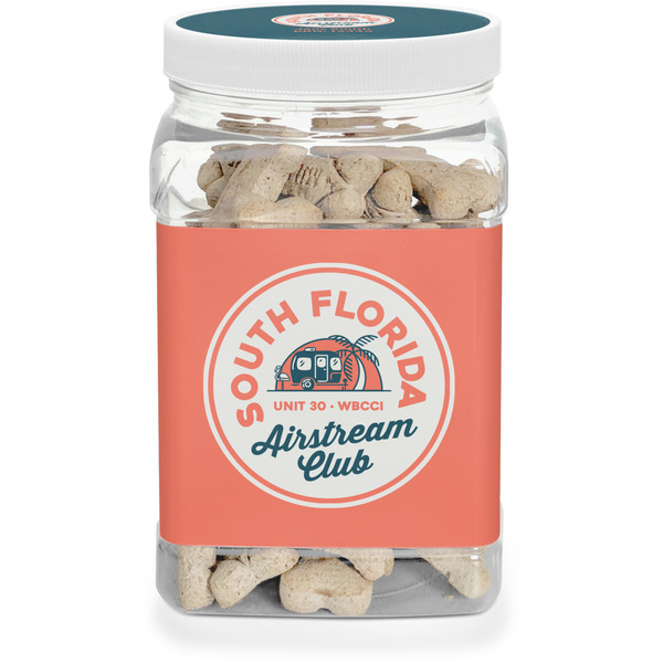 Custom South Florida Airstream Club Logo Dog Treat Jar