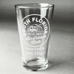 South Florida Airstream Club Logo Pint Glass - Laser Engraved