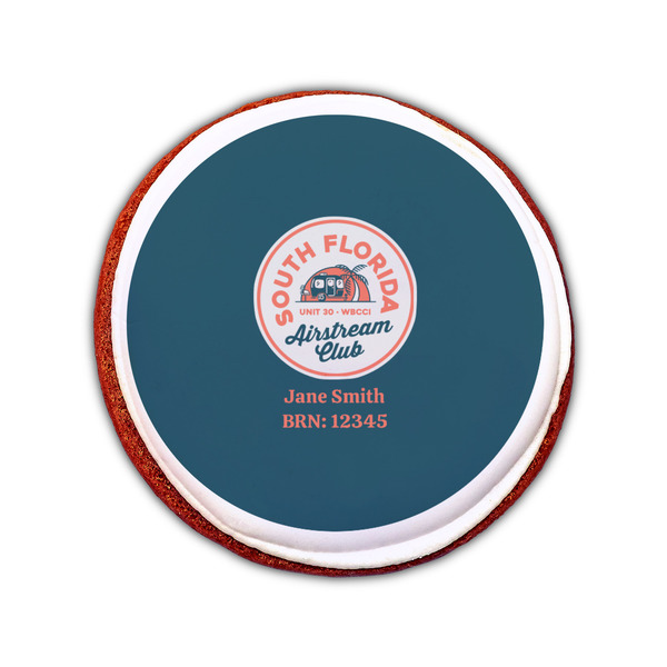 South Florida Airstream Club Logo Printed Icing Circle - Small - On Cookie