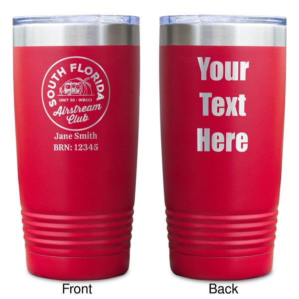 South Florida Airstream Club Logo Red Polar Camel Tumbler - 20oz - Double Sided - Approval