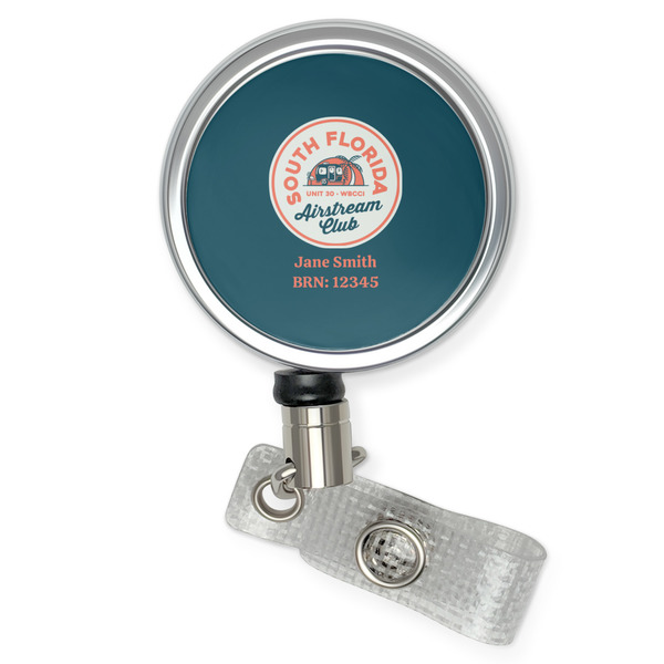 Custom South Florida Airstream Club Logo Retractable Badge Reel