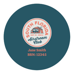 South Florida Airstream Club Logo Round Decal