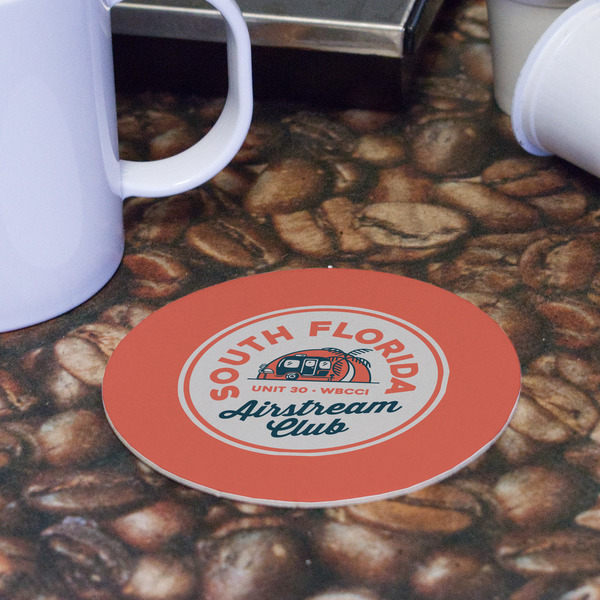 South Florida Airstream Club Logo Round Paper Coaster - Front