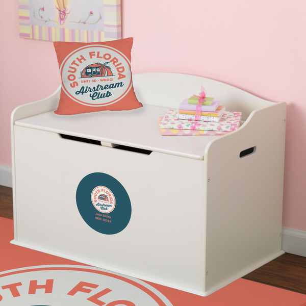 South Florida Airstream Club Logo Round Wall Decal on Toy Chest