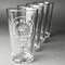 South Florida Airstream Club Logo Pint Glasses - Laser Engraved - Set of 4