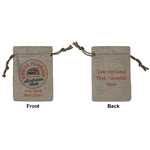 South Florida Airstream Club Logo Burlap Gift Bag - Small - Double-Sided