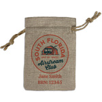 South Florida Airstream Club Logo Burlap Gift Bag - Small - Single-Sided