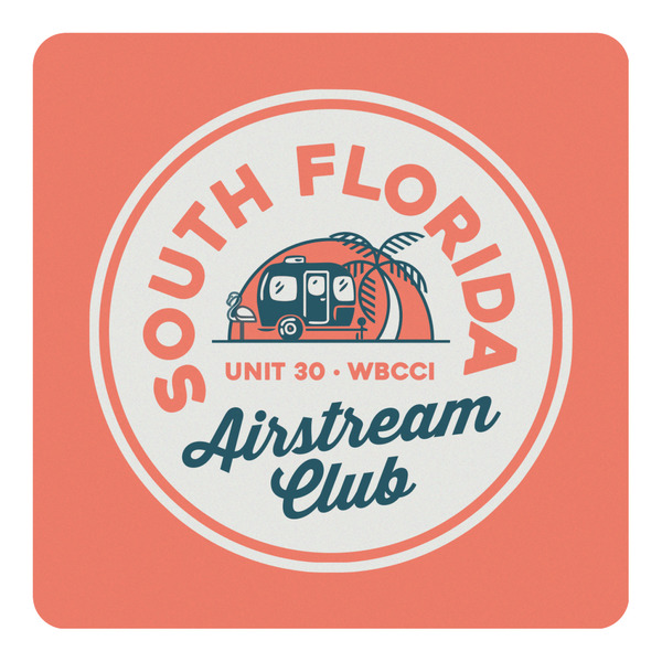 Custom South Florida Airstream Club Logo Square Decal