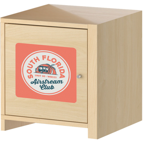 South Florida Airstream Club Logo Square Wall Decal on Wooden Cabinet