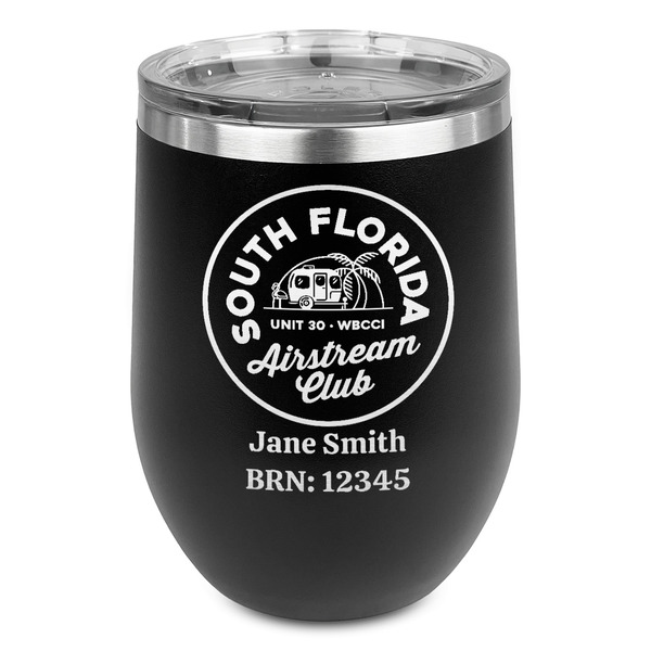 Custom South Florida Airstream Club Logo Stemless Stainless Steel Wine Tumbler