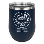 South Florida Airstream Club Logo Stemless Stainless Steel Wine Tumbler - Navy - Double-Sided