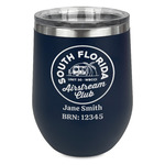 South Florida Airstream Club Logo Stemless Stainless Steel Wine Tumbler - Navy - Single-Sided