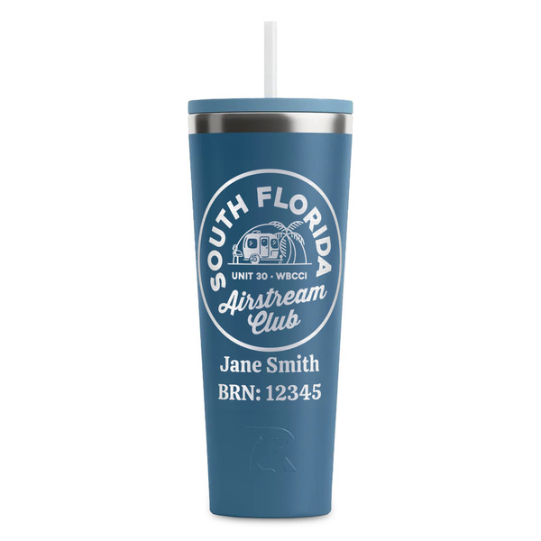 Custom South Florida Airstream Club Logo RTIC Everyday Tumbler with Straw - 28oz