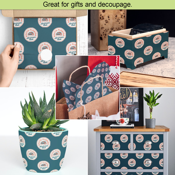 South Florida Airstream Club Logo Tissue Paper - In Use Collage