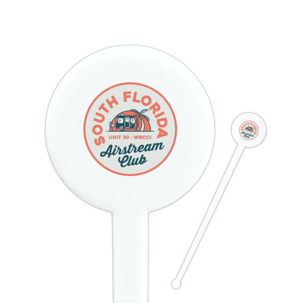 Custom South Florida Airstream Club Logo Round Plastic Stir Sticks