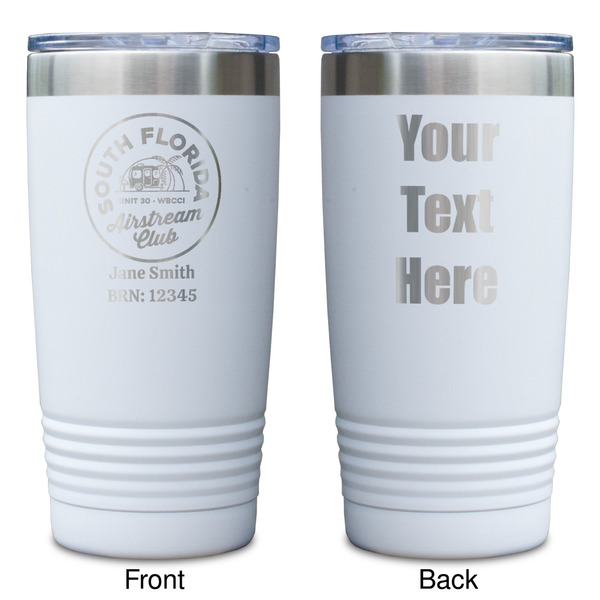 South Florida Airstream Club Logo White Polar Camel Tumbler - 20oz - Double Sided - Approval