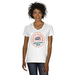 South Florida Airstream Club Logo Women's V-Neck T-Shirt - White