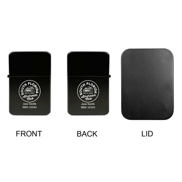 South Florida Airstream Club Logo Windproof Lighters - Black, Double Sided, no Lid - APPROVAL