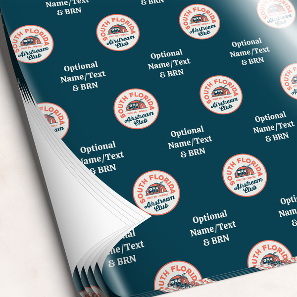 Custom South Florida Airstream Club Logo Wrapping Paper Sheets