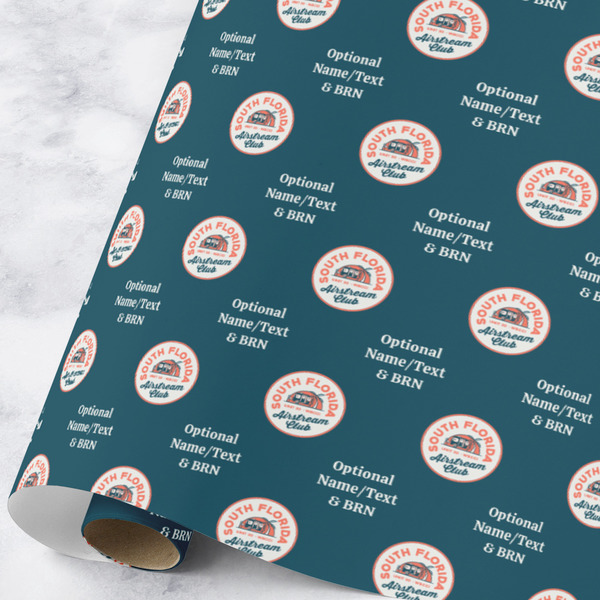 Custom South Florida Airstream Club Logo Wrapping Paper Roll - Large - Satin