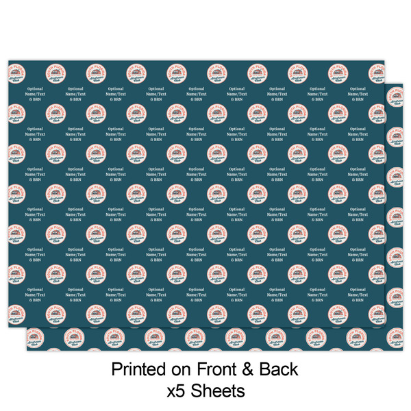 South Florida Airstream Club Logo Wrapping Paper Sheet - Double Sided - Front