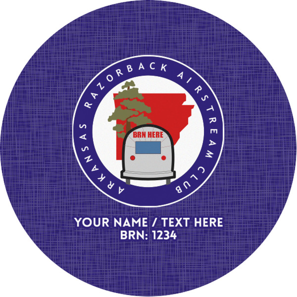 Custom Arkansas Razorback Airstream Club Logo Multipurpose Round Labels - 1"