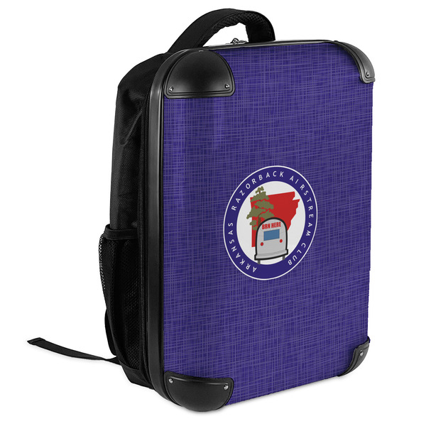 Arkansas Razorback Airstream Club Logo 18" Hard Shell Backpacks - ANGLED VIEW