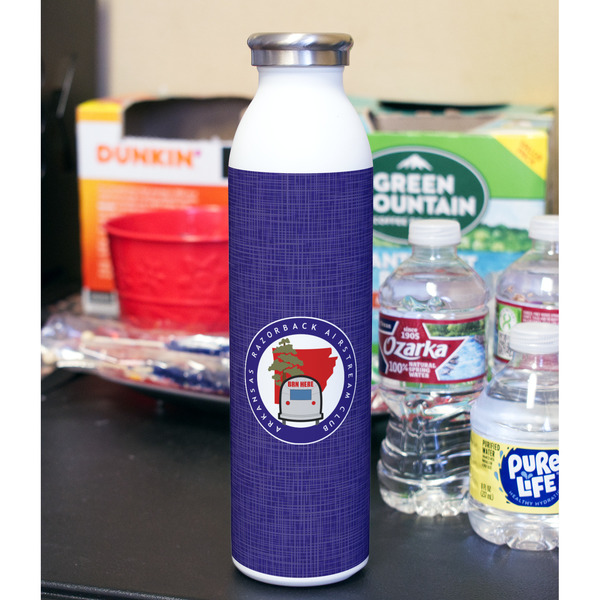 Arkansas Razorback Airstream Club Logo 20oz Water Bottles - Full Print - In Context