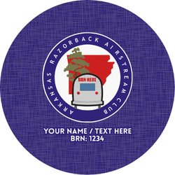 Arkansas Razorback Airstream Club Logo Multipurpose Round Labels - Custom Sized