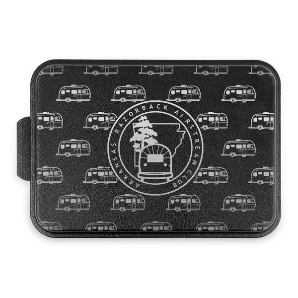 Arkansas Razorback Airstream Club Logo Aluminum Baking Pan - Black Lid - FRONT