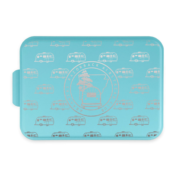 Custom Arkansas Razorback Airstream Club Logo Aluminum Baking Pan with Teal Lid