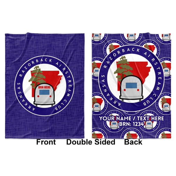 Arkansas Razorback Airstream Club Logo Baby Blanket (Double Sided - Printed Front and Back)