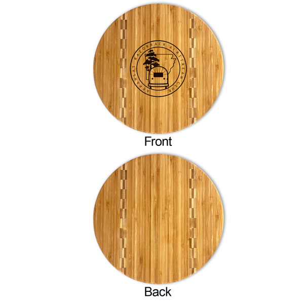 Arkansas Razorback Airstream Club Logo Bamboo Cutting Board - Front & Back