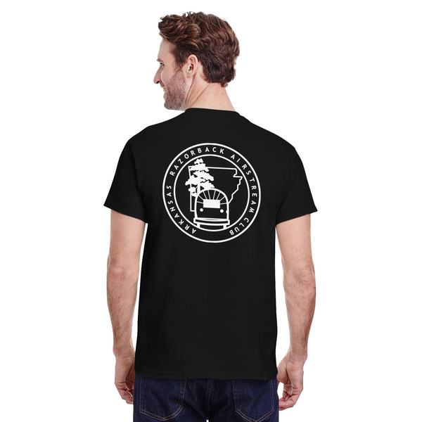 Arkansas Razorback Airstream Club Logo Black Crew T-Shirt on Model - Back