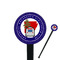 Arkansas Razorback Airstream Club Logo 7" Round Plastic Stir Sticks - Black - Single-Sided