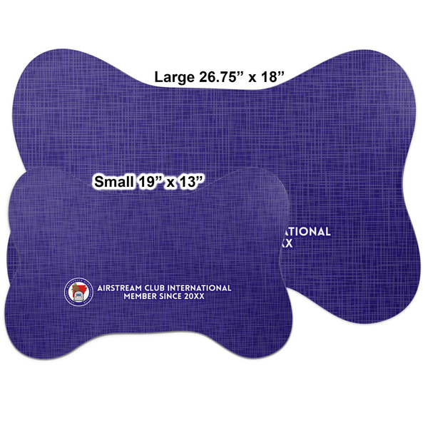 Arkansas Razorback Airstream Club Logo Bone Shaped Mat Comparison