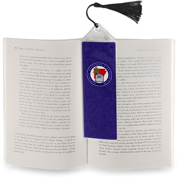 Arkansas Razorback Airstream Club Logo Bookmark w/ Tassel - In Book