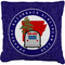 Arkansas Razorback Airstream Club Logo Faux-Linen Throw Pillow