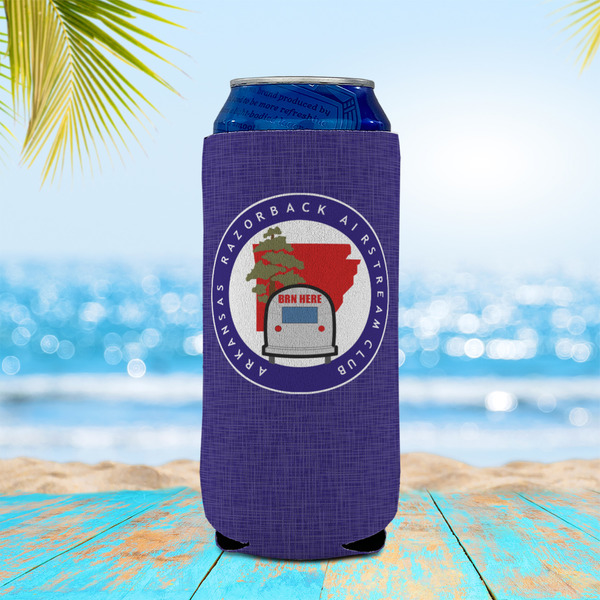 Arkansas Razorback Airstream Club Logo Can Cooler - 16oz - In Context