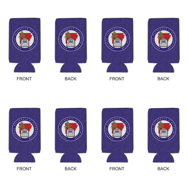 Arkansas Razorback Airstream Club Logo Can Cooler - 16oz - Set of 4 - Front & Back