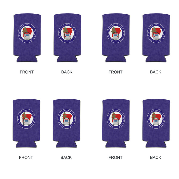 Arkansas Razorback Airstream Club Logo Can Cooler - Tall 12oz - Set of 4 - Front & Back