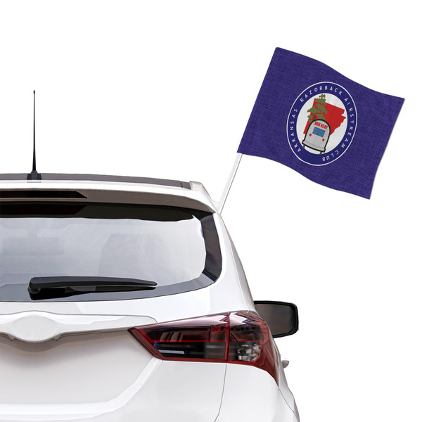 Arkansas Razorback Airstream Club Logo Car Flag - Large - LIFESTYLE