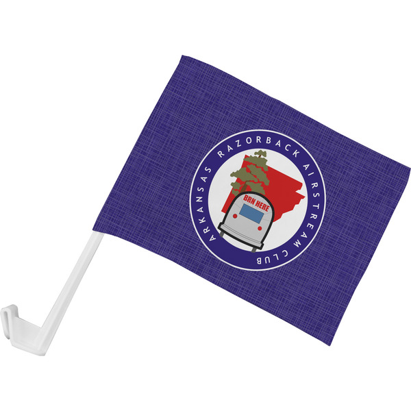 Custom Arkansas Razorback Airstream Club Logo Car Flag - Small