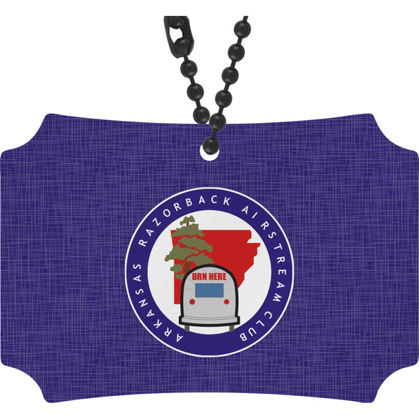 Custom Arkansas Razorback Airstream Club Logo Rear View Mirror Ornament